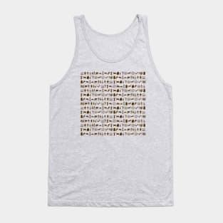 Ancient petroglyphs and cave paintings pattern art Tank Top